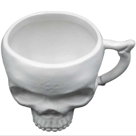 Large Matte White Anatomical Skull Mega Mug for Coffee Soup Cereal 23oz NIB - Picture 4 of 6